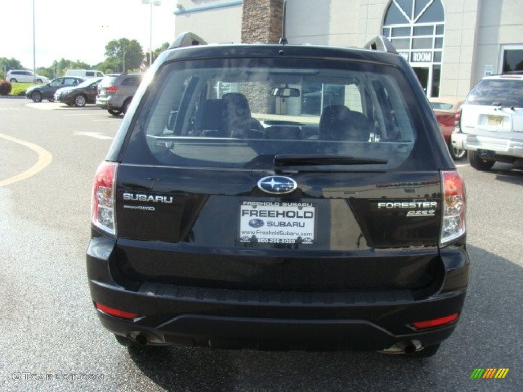 2010 Forester 2.5 X Premium - Obsidian Black Pearl / Black photo #5