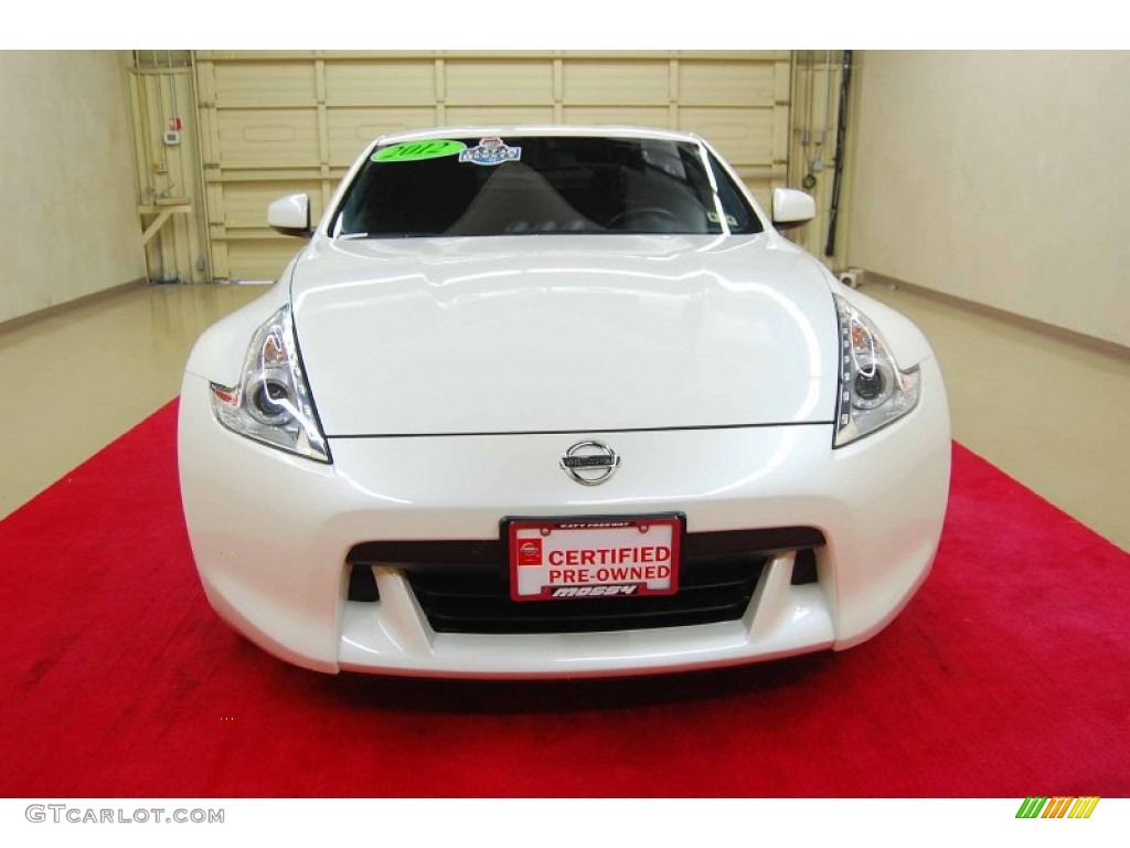 2012 370Z Coupe - Pearl White / Black photo #2