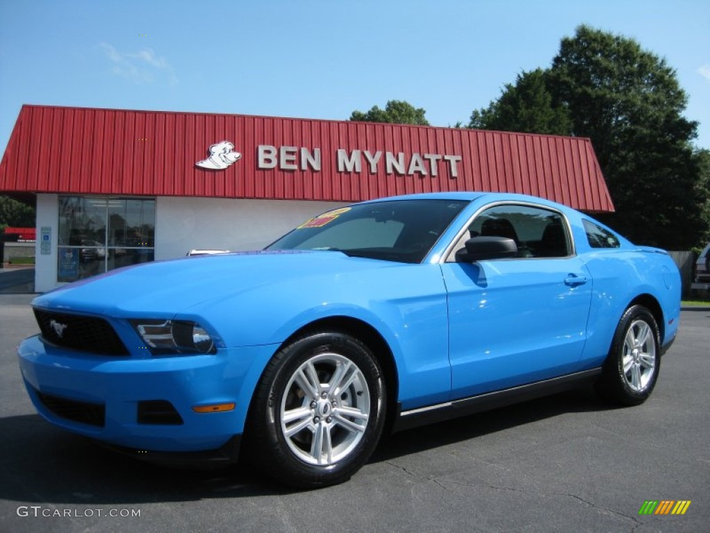 2011 Mustang V6 Coupe - Grabber Blue / Charcoal Black photo #1