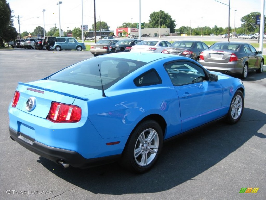 2011 Mustang V6 Coupe - Grabber Blue / Charcoal Black photo #6