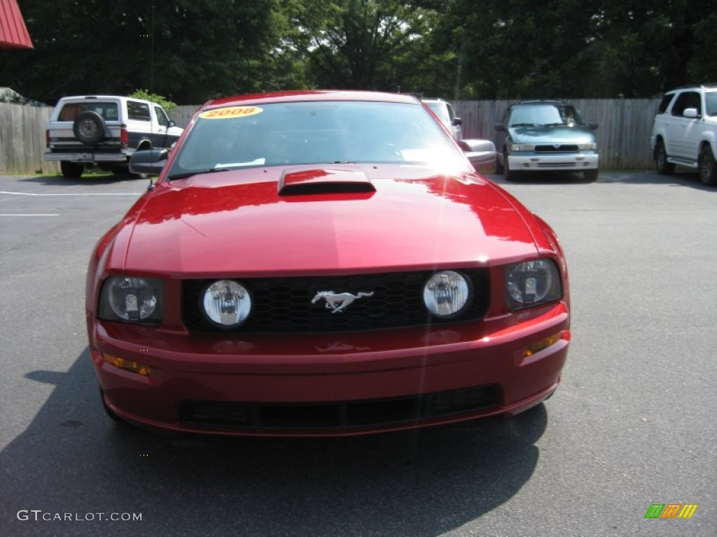 2008 Mustang GT Premium Coupe - Dark Candy Apple Red / Dark Charcoal photo #2