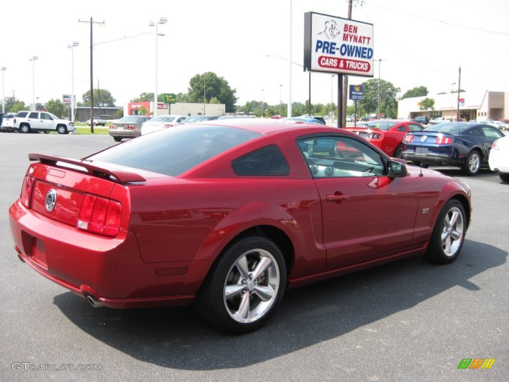 2008 Mustang GT Premium Coupe - Dark Candy Apple Red / Dark Charcoal photo #6