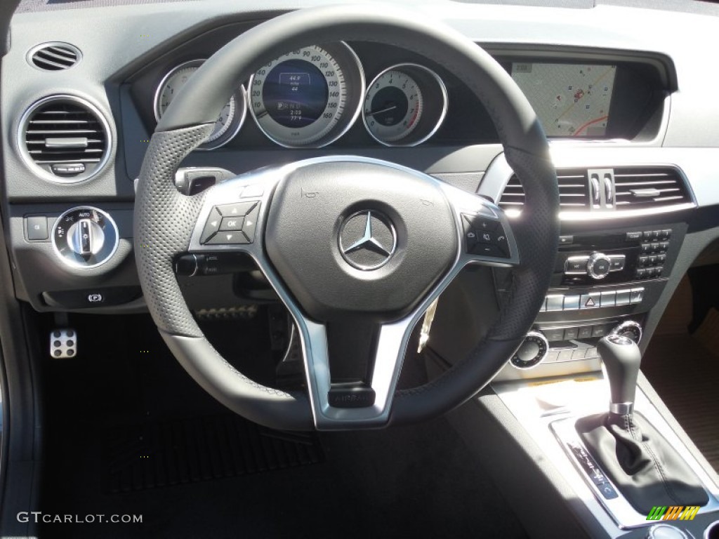 2014 Mercedes-Benz C 250 Coupe Black Steering Wheel Photo #85029259