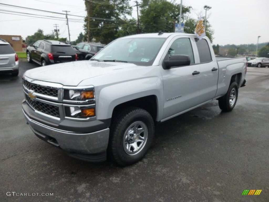 2014 Silverado 1500 WT Double Cab 4x4 - Silver Ice Metallic / Jet Black/Dark Ash photo #3