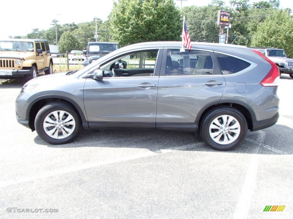 2012 CR-V EX-L 4WD - Polished Metal Metallic / Gray photo #6