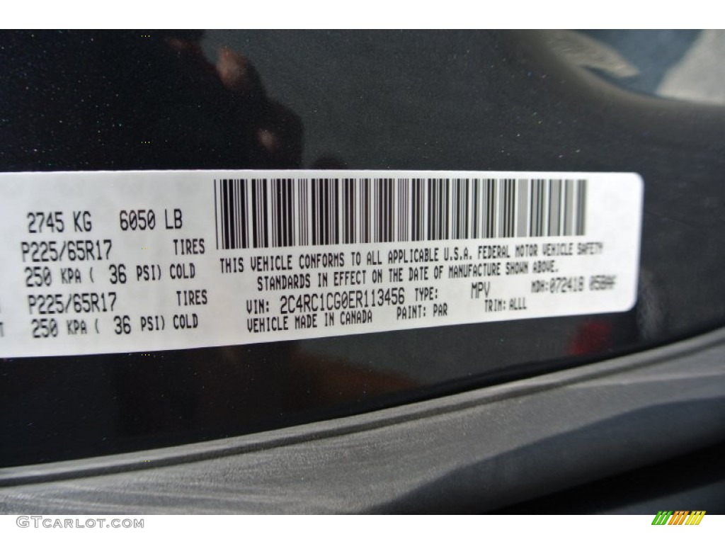 2014 Town & Country Color Code PAR for Maximum Steel Metallic Photo #85033084