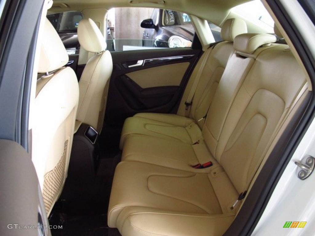 2014 A4 2.0T quattro Sedan - Glacier White Metallic / Velvet Beige/Moor Brown photo #12