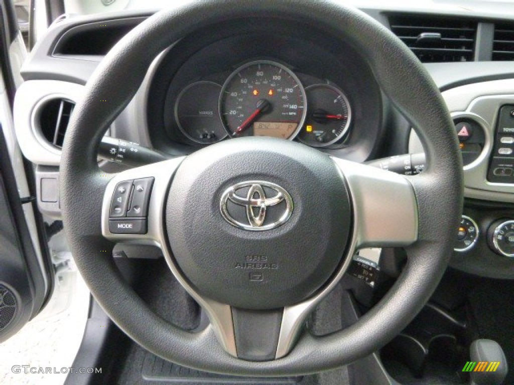 2014 Toyota Yaris LE 5 Door Ash Steering Wheel Photo #85036921