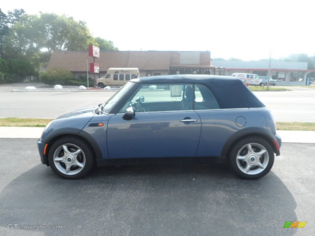2005 Cooper Convertible - Cool Blue Metallic / Space Grey/Panther Black photo #6