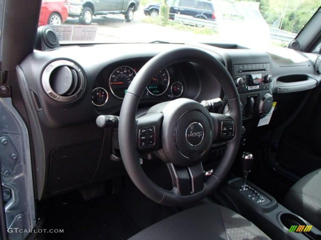 2014 Jeep Wrangler Sport S 4x4 Black Steering Wheel Photo #85037416