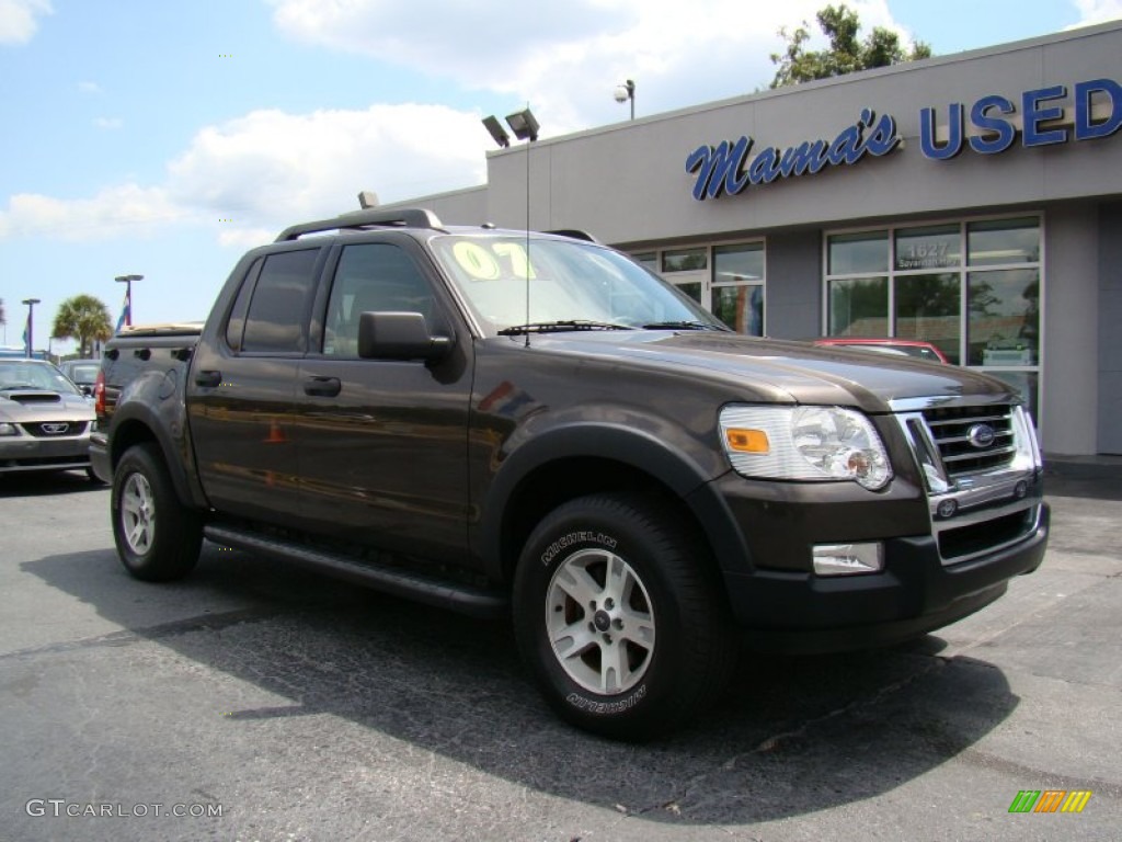 2007 Explorer Sport Trac XLT - Dark Stone Metallic / Light Stone photo #2