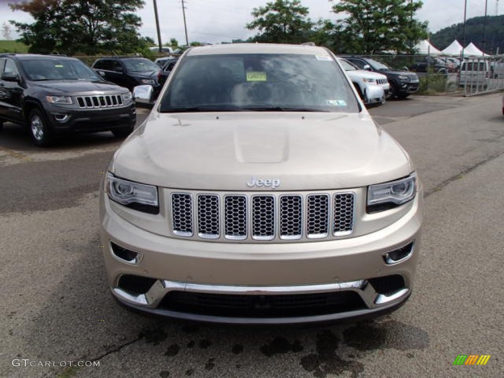 2014 Grand Cherokee Summit 4x4 - Cashmere Pearl / Summit Grand Canyon Jeep Brown Natura Leather photo #3