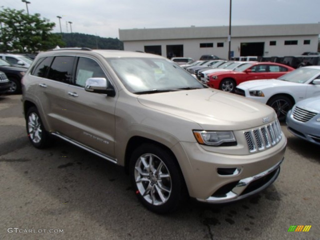 2014 Grand Cherokee Summit 4x4 - Cashmere Pearl / Summit Grand Canyon Jeep Brown Natura Leather photo #4