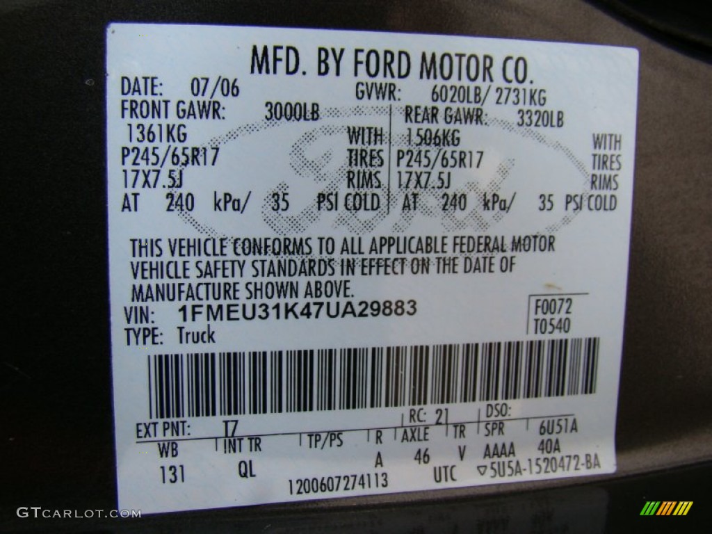 2007 Explorer Sport Trac XLT - Dark Stone Metallic / Light Stone photo #21