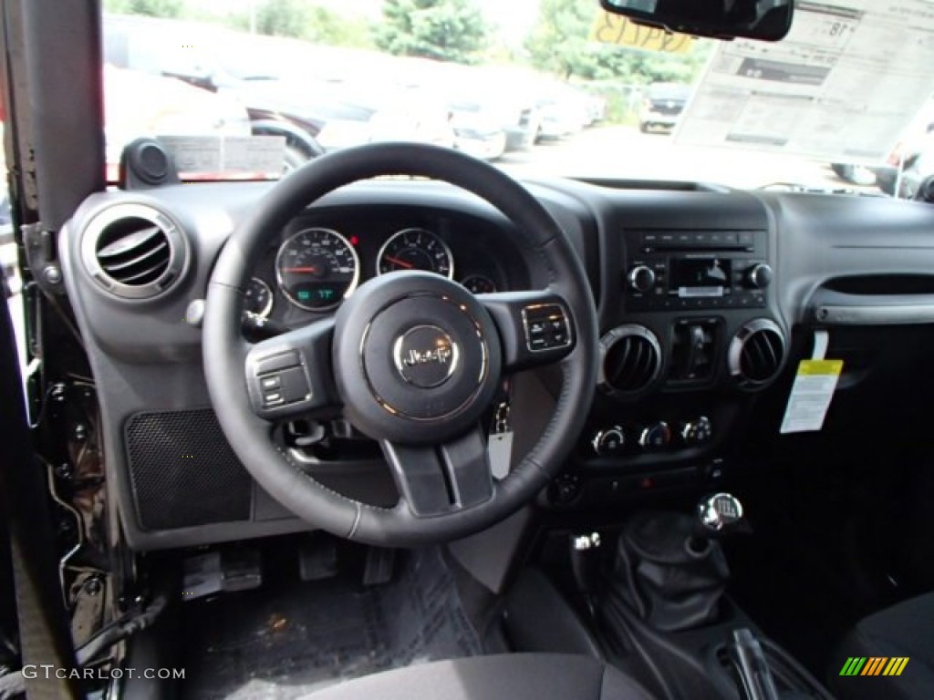 2014 Jeep Wrangler Unlimited Sport S 4x4 Black Dashboard Photo #85038305