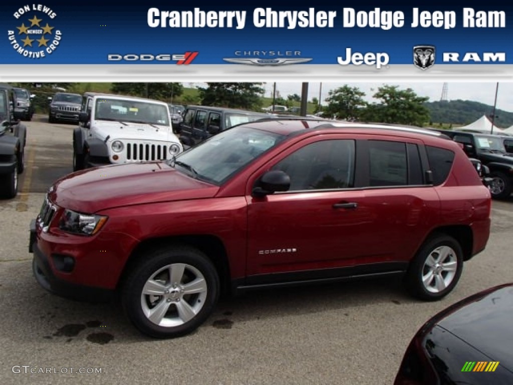 2014 Compass Sport 4x4 - Deep Cherry Red Crystal Pearl / Dark Slate Gray/Light Pebble photo #1