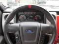 2011 Ford F150 Raptor Black/Orange Interior Steering Wheel Photo