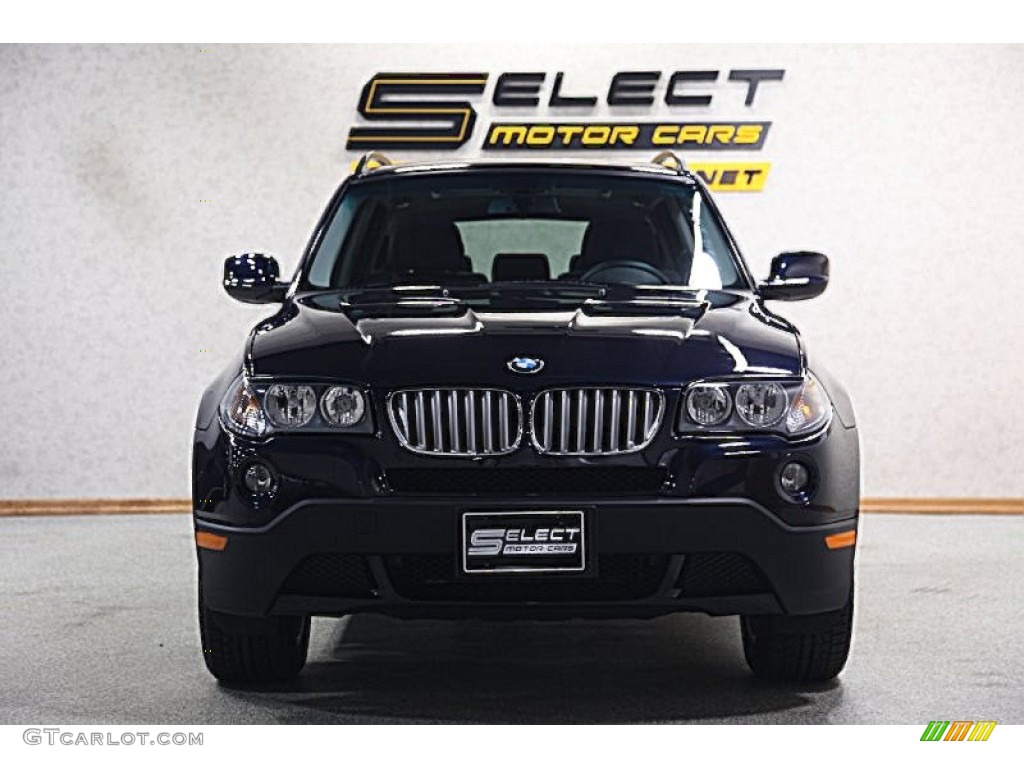 2010 X3 xDrive30i - Monaco Blue Metallic / Black photo #2