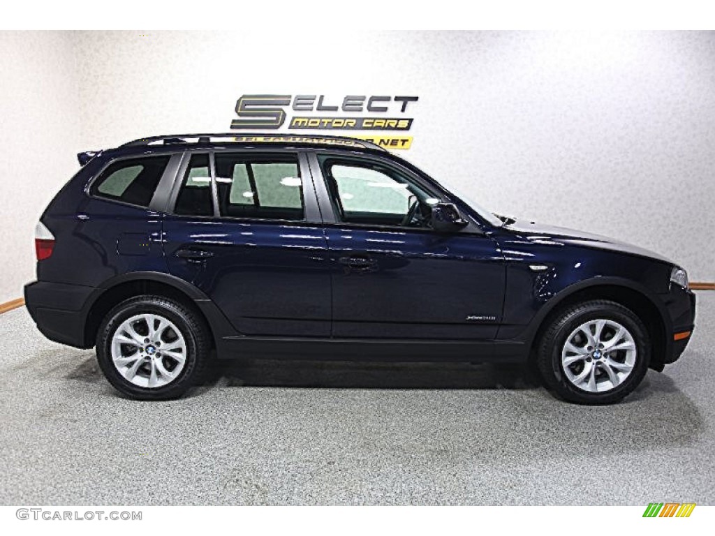 2010 X3 xDrive30i - Monaco Blue Metallic / Black photo #4