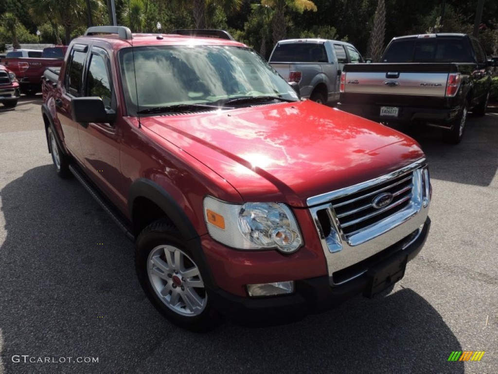 2008 Explorer Sport Trac XLT - Redfire Metallic / Camel photo #1