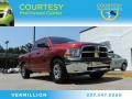 2010 Inferno Red Crystal Pearl Dodge Ram 1500 ST Quad Cab  photo #1