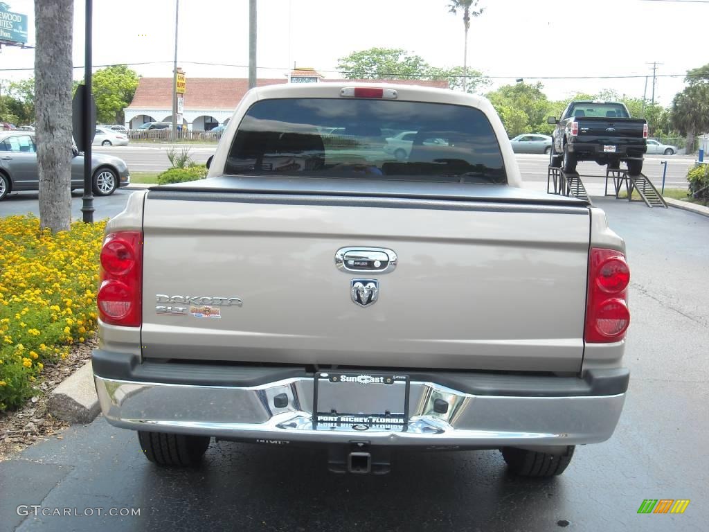 2005 Dakota SLT Quad Cab - Light Almond Pearl Metallic / Khaki photo #4