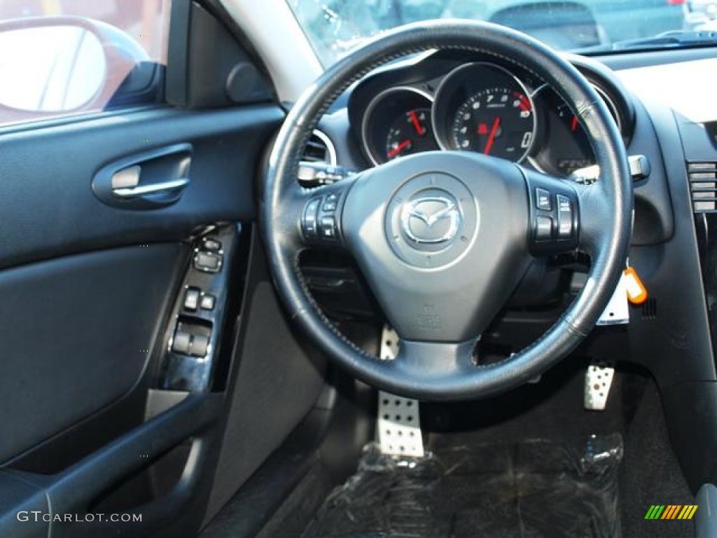 2005 Mazda RX-8 Standard RX-8 Model Black Steering Wheel Photo #85044010
