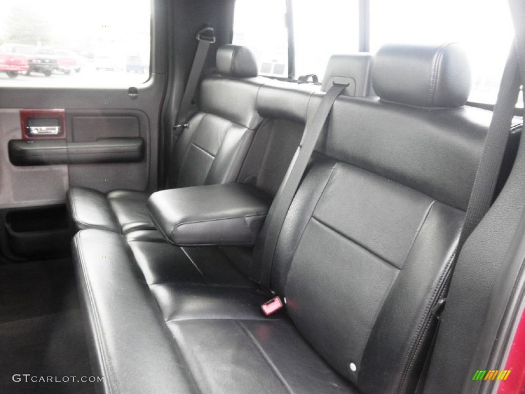 2005 F150 Lariat SuperCrew 4x4 - Dark Toreador Red Metallic / Black photo #24