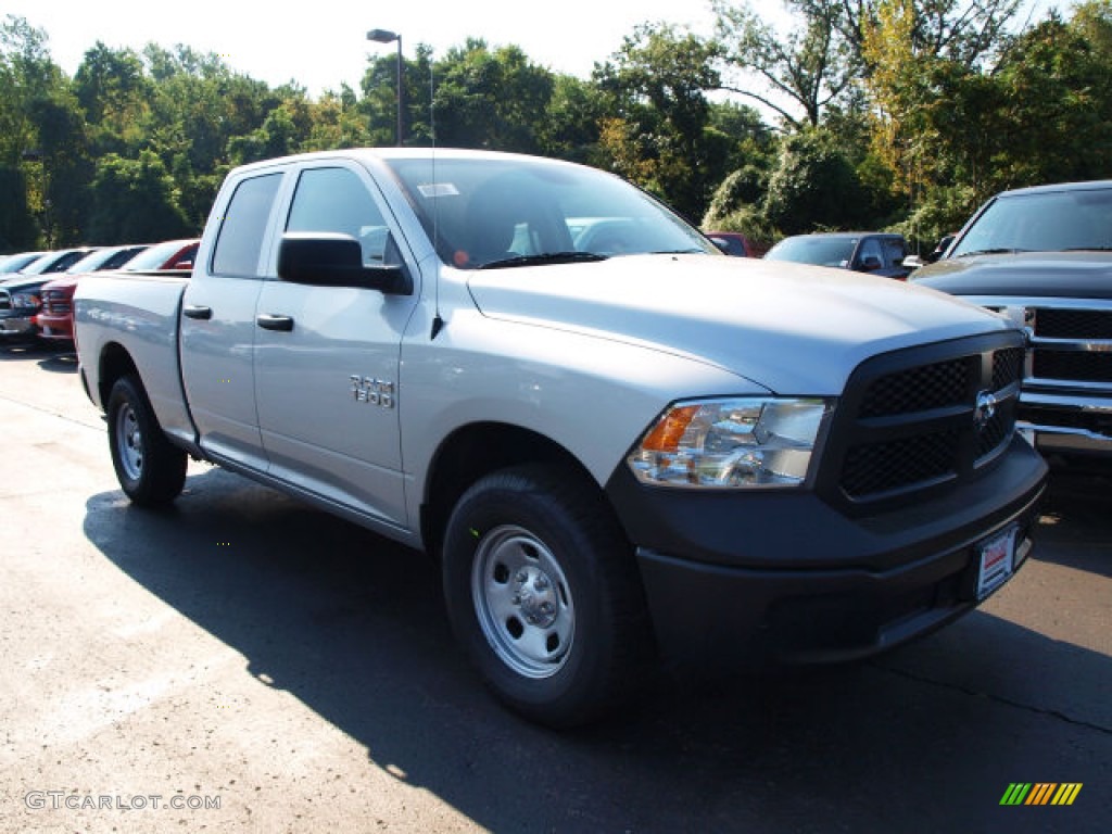 2014 1500 Tradesman Quad Cab 4x4 - Bright Silver Metallic / Black/Diesel Gray photo #2