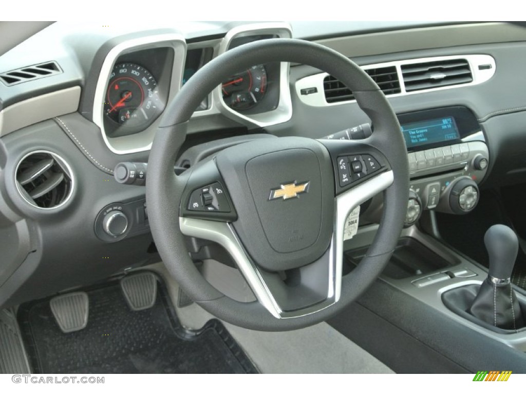 2014 Chevrolet Camaro LS Coupe Gray Steering Wheel Photo #85044688