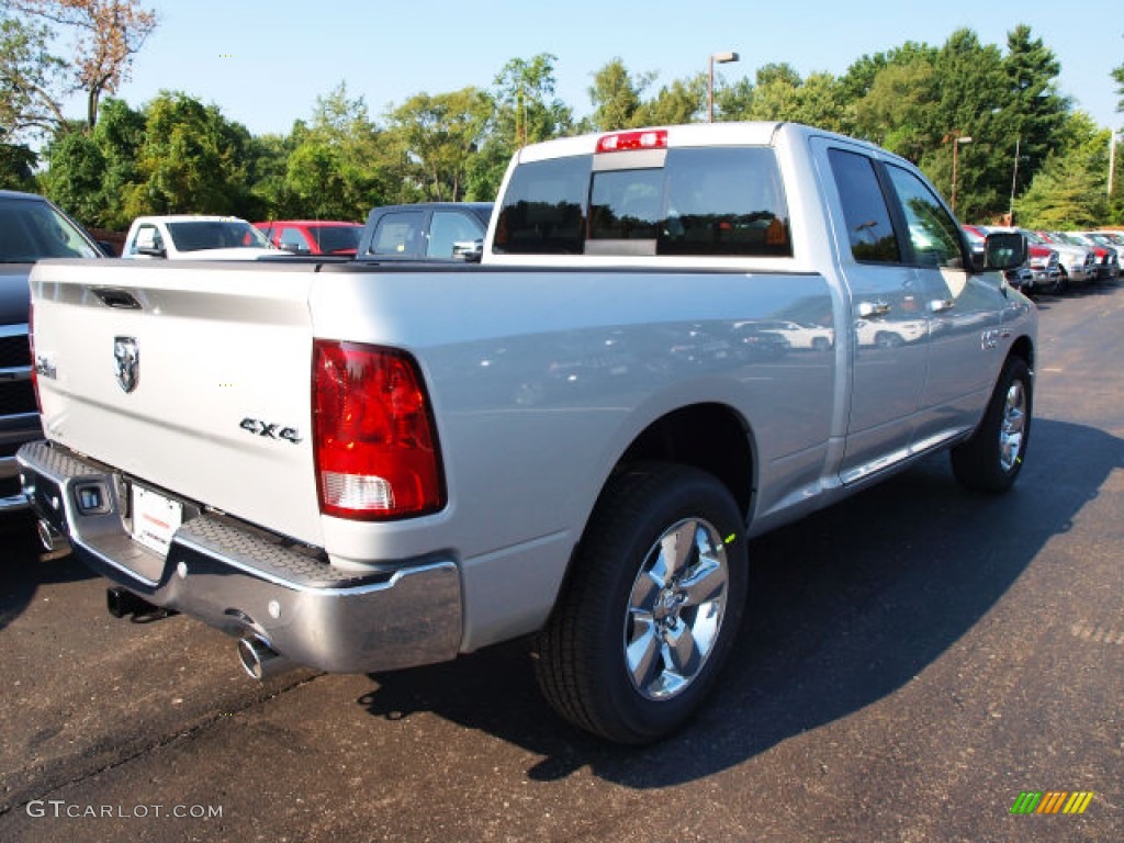 2014 1500 Big Horn Quad Cab 4x4 - Bright Silver Metallic / Black/Diesel Gray photo #3