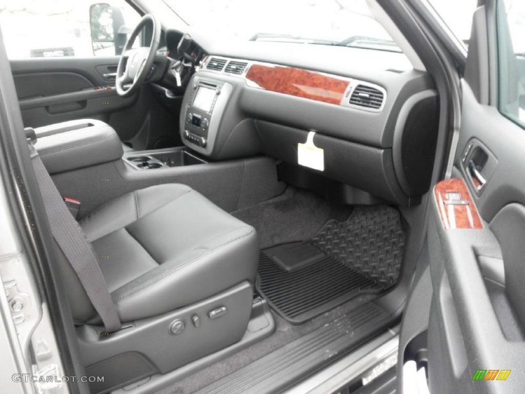 Ebony Interior 2014 GMC Sierra 3500HD SLT Crew Cab Photo #85046101