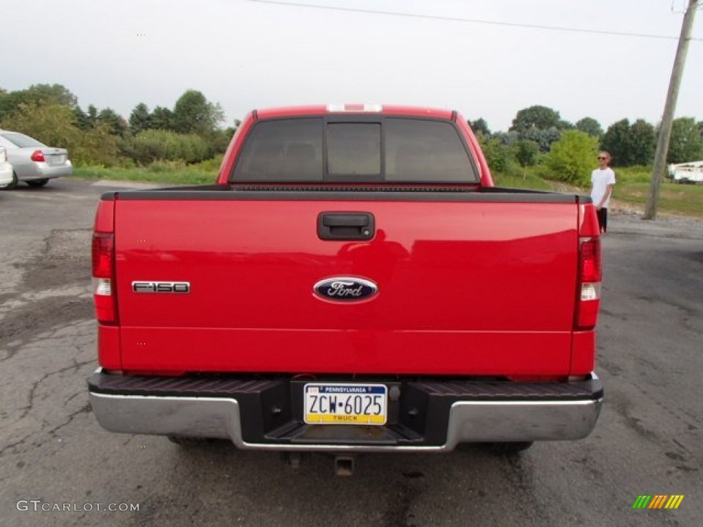 2006 F150 XLT SuperCrew 4x4 - Bright Red / Tan photo #7