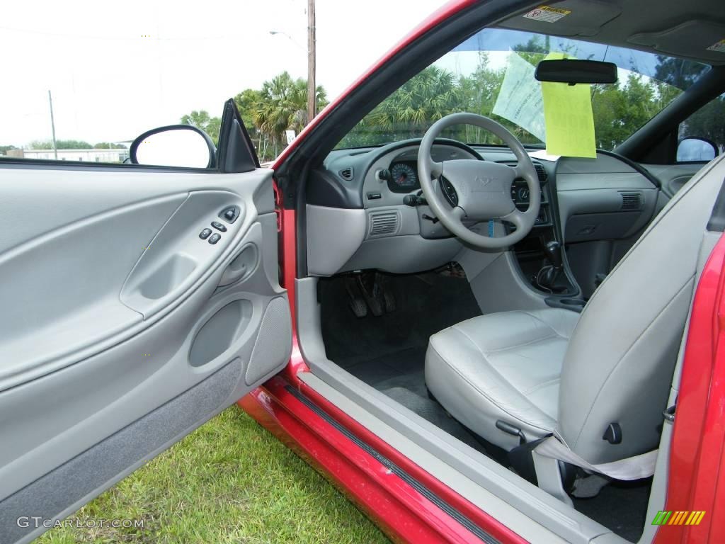 2000 Mustang V6 Coupe - Laser Red Metallic / Medium Graphite photo #11