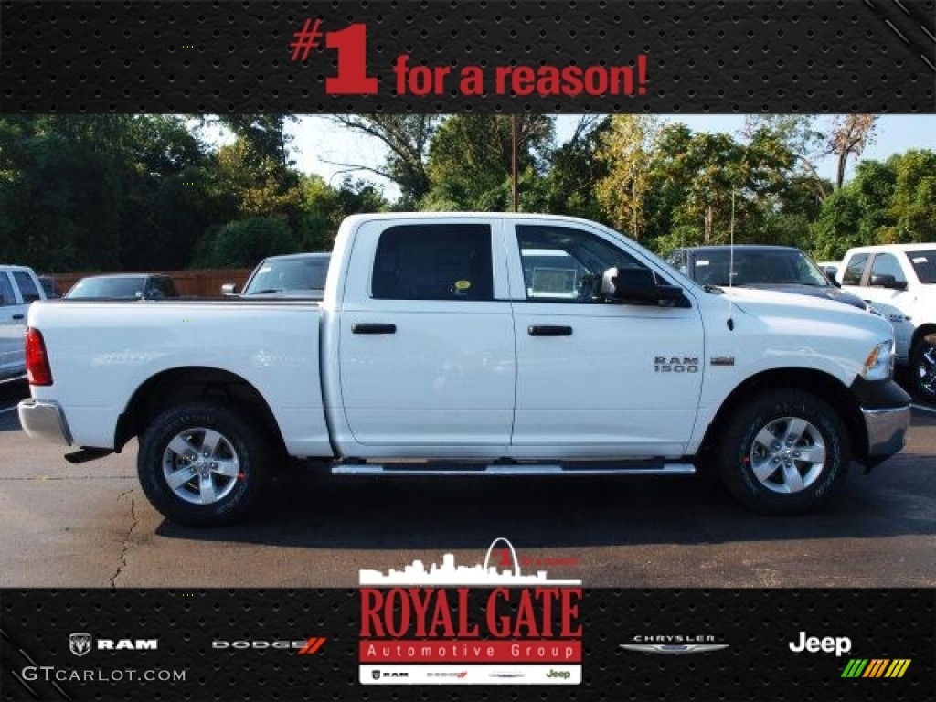 2013 1500 Tradesman Crew Cab 4x4 - Bright White / Black/Diesel Gray photo #1