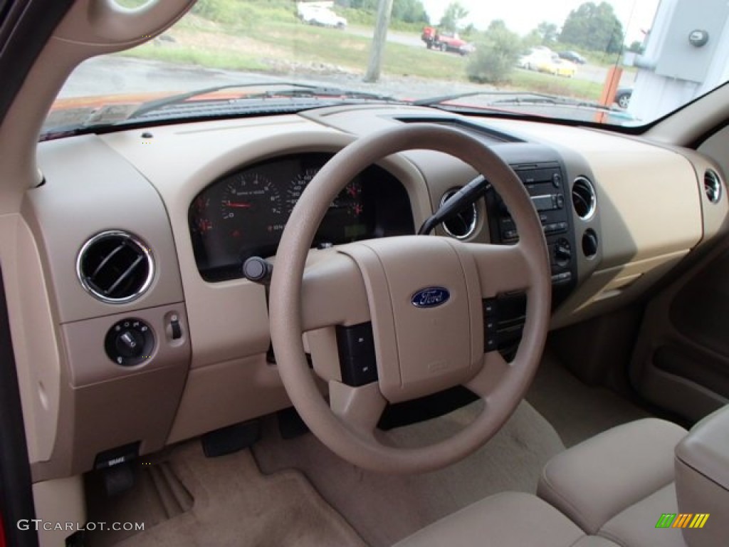 2006 F150 XLT SuperCrew 4x4 - Bright Red / Tan photo #14