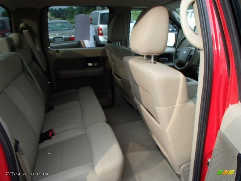 2006 F150 XLT SuperCrew 4x4 - Bright Red / Tan photo #15