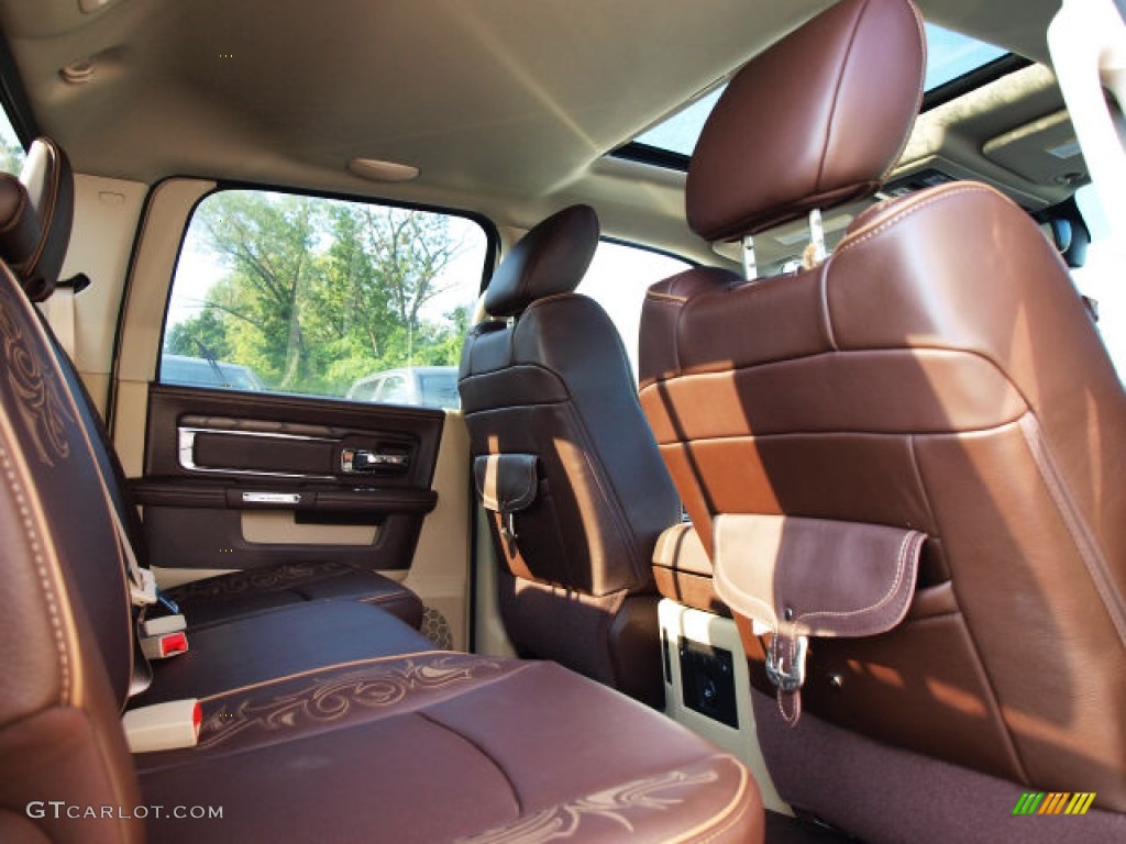 2013 1500 Laramie Longhorn Crew Cab 4x4 - Black Gold Pearl / Canyon Brown/Light Frost Beige photo #4