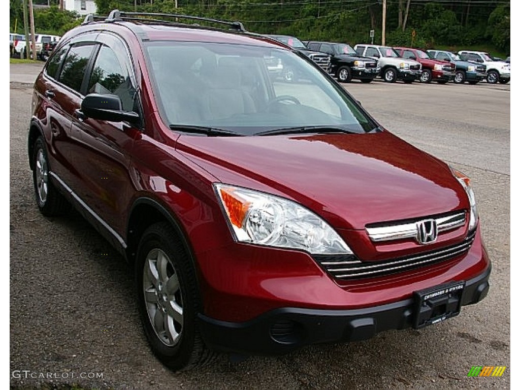 2009 CR-V EX 4WD - Tango Red Pearl / Gray photo #9