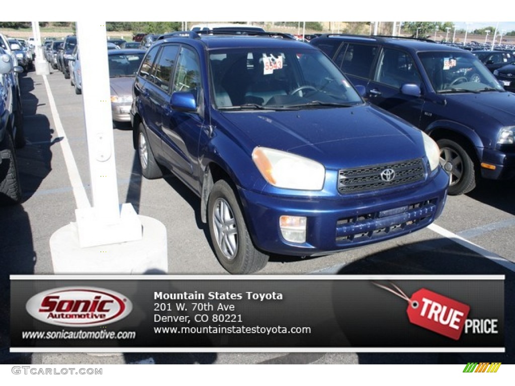 2002 RAV4 4WD - Spectra Blue Mica / Gray photo #1