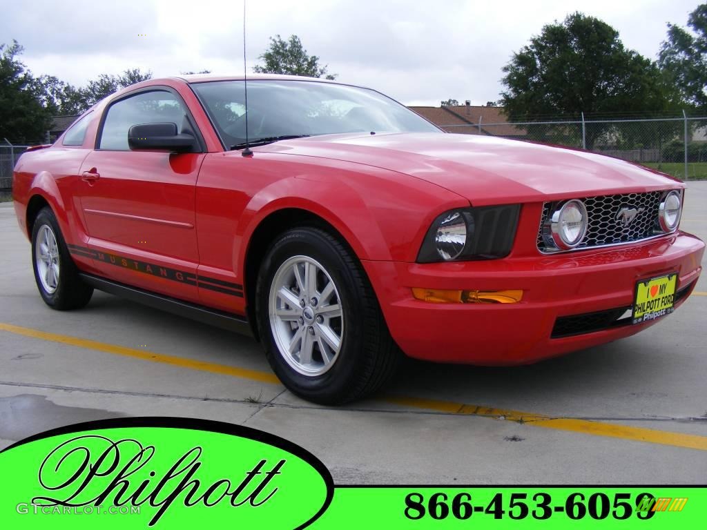 2007 Mustang V6 Premium Coupe - Torch Red / Dark Charcoal photo #1