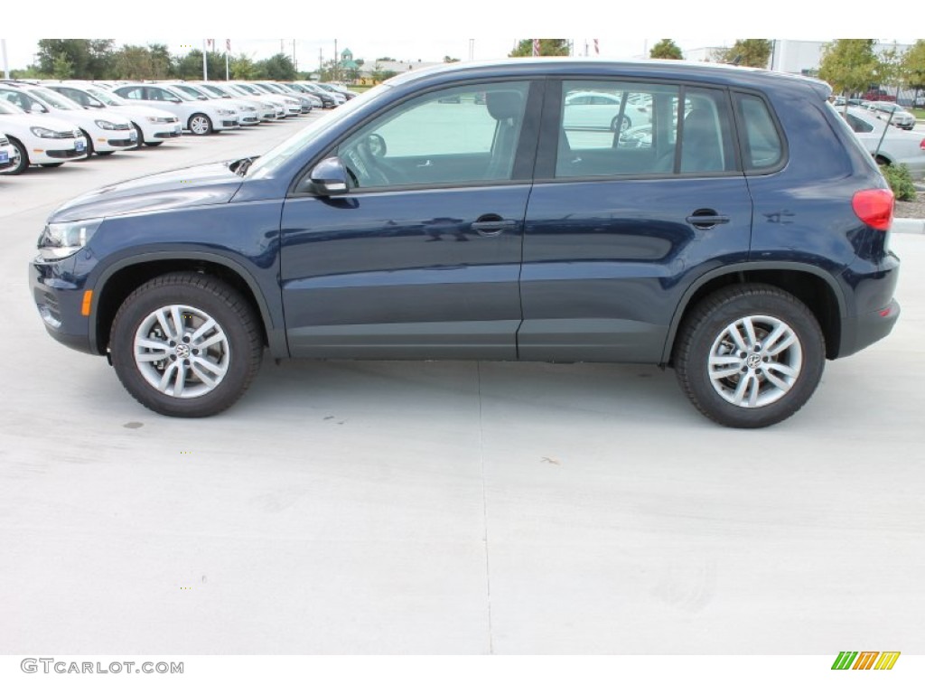 Night Blue Metallic 2014 Volkswagen Tiguan S Exterior Photo #85049950