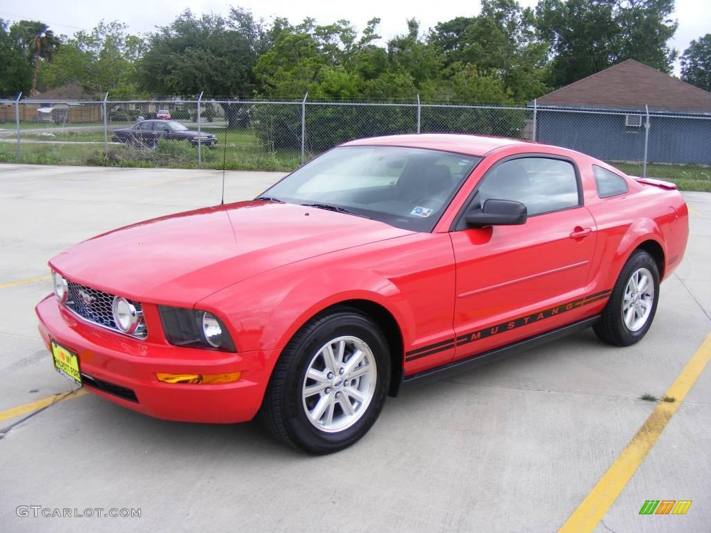 2007 Mustang V6 Premium Coupe - Torch Red / Dark Charcoal photo #7