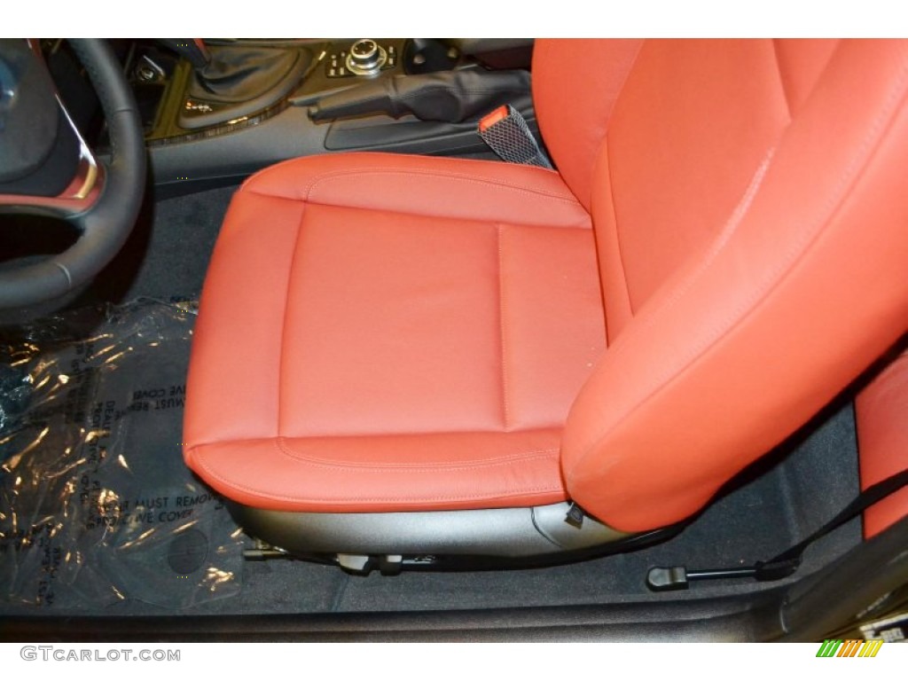 2013 1 Series 128i Convertible - Jet Black / Coral Red photo #7