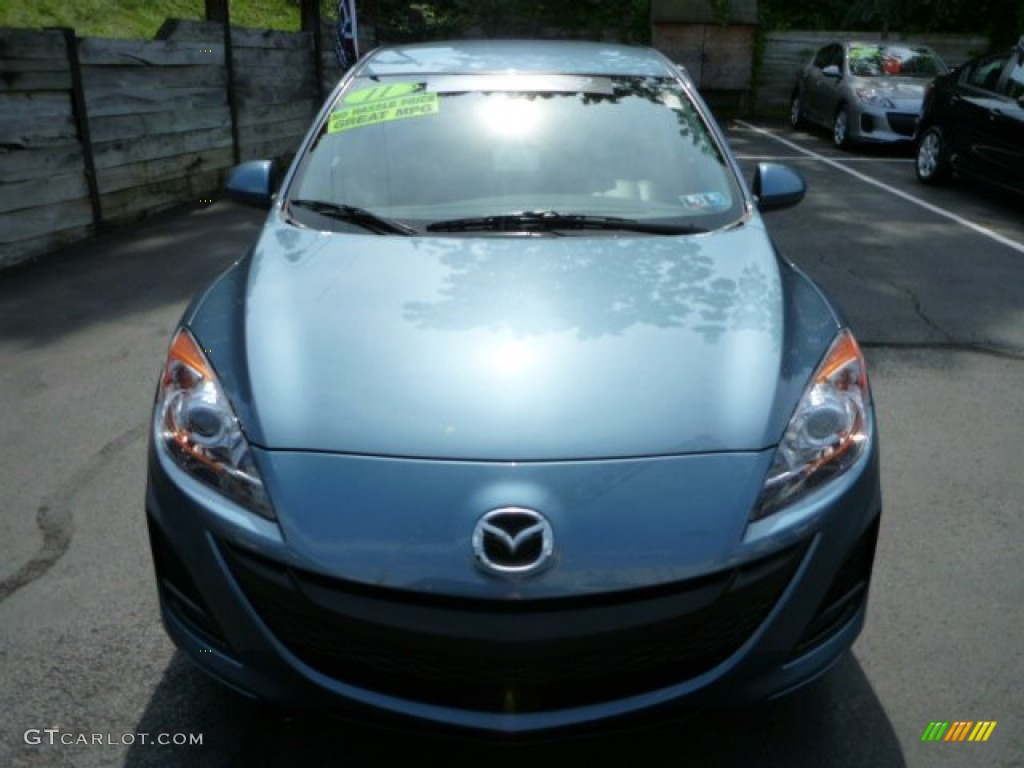2011 MAZDA3 i Sport 4 Door - Gunmetal Blue Mica / Black photo #13