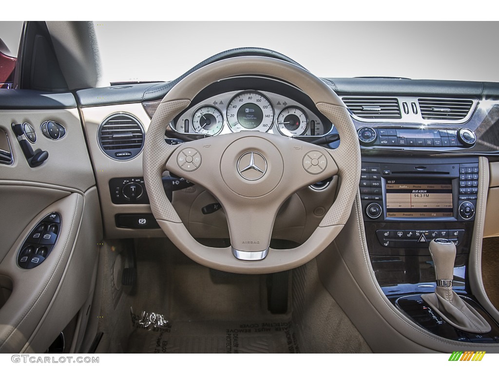 2010 Mercedes-Benz CLS 550 Cashmere Steering Wheel Photo #85051360