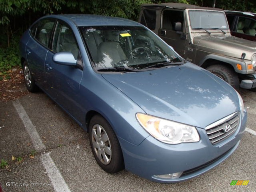 2007 Elantra GLS Sedan - Seattle Light Blue / Gray photo #1