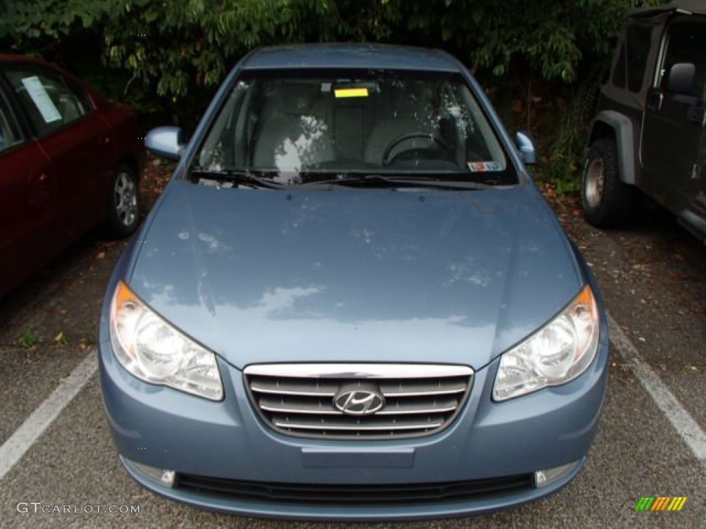 2007 Elantra GLS Sedan - Seattle Light Blue / Gray photo #2