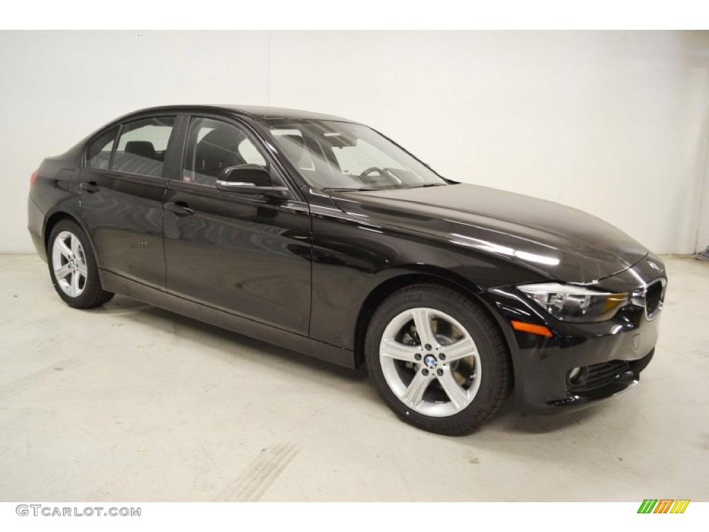 2013 3 Series 320i Sedan - Jet Black / Black photo #2