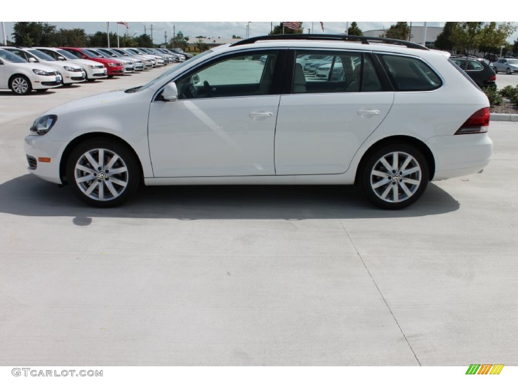 Pure White 2014 Volkswagen Jetta TDI SportWagen Exterior Photo #85051945